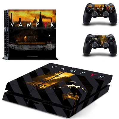 Vampyr skin sticker for playstation 4 console and two cont.. Vampyr skin sticker for playstation 4 console and two cont..