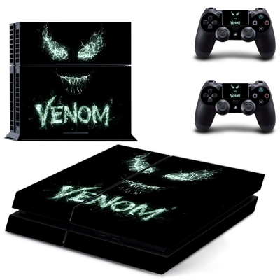 Venom skin sticker for playstation 4 console and two controllers