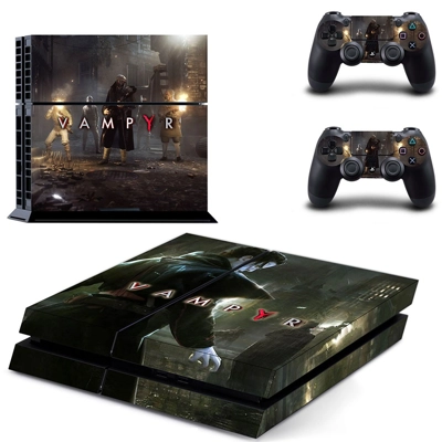 Vampyr skin sticker for playstation 4 console and two cont.. Vampyr skin sticker for playstation 4 console and two cont..
