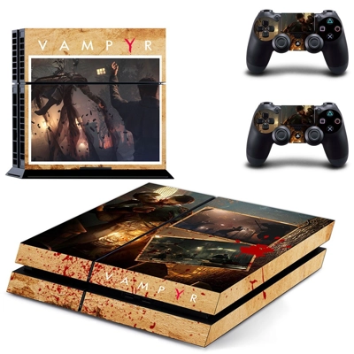 Vampyr skin sticker for playstation 4 console and two cont.. Vampyr skin sticker for playstation 4 console and two cont..