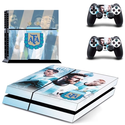 Argentine Football Association skin sticker for playstation 4 console and two controllers
