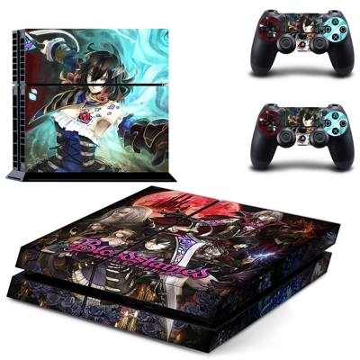 Bloodstained Ritual of the Night skin sticker for playstation 4 console and two controllers