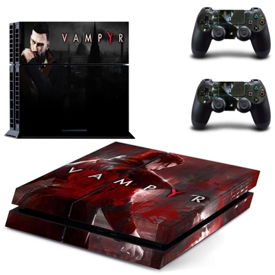 Vampyr skin sticker for playstation 4 console and two cont.. Vampyr skin sticker for playstation 4 console and two cont..