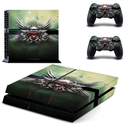 Abstract Wallpaper skin sticker for playstation 4 console and two controllers
