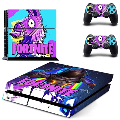 Fortnite skin sticker for playstation 4 console and two controllers