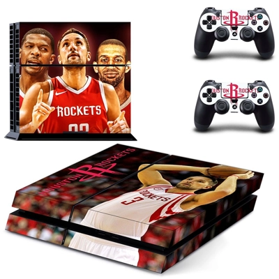 Houston Rockets skin sticker for playstation 4 console and two controllers