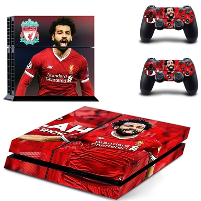 Mohamed Salah skin sticker for playstation 4 console and two controllers