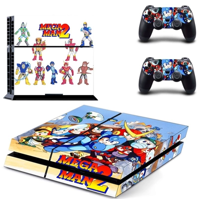 Mega Man 2 skin sticker for playstation 4 console and two .. Mega Man 2 skin sticker for playstation 4 console and two ..