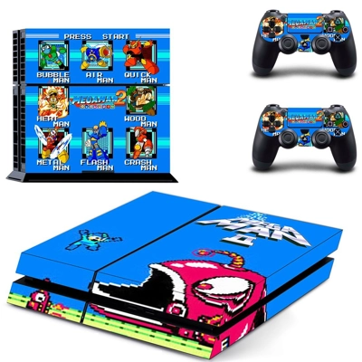 Mega Man 2 skin sticker for playstation 4 console and two controllers