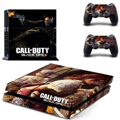 Call of Duty black ops 4 skin sticker for playstation 4 console and two controllers