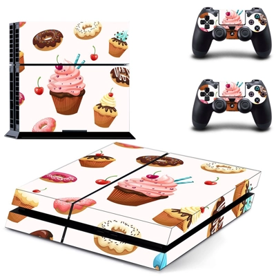 Fast food skin sticker for playstation 4 console and two controllers