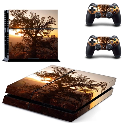 Tree Wallpaper skin sticker for playstation 4 console and two controllers