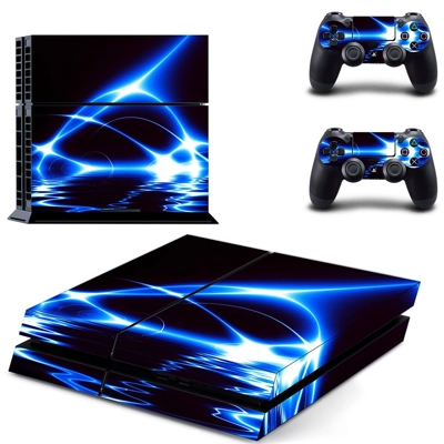 Abstract wallpaper skin sticker for playstation 4 console and two controllers