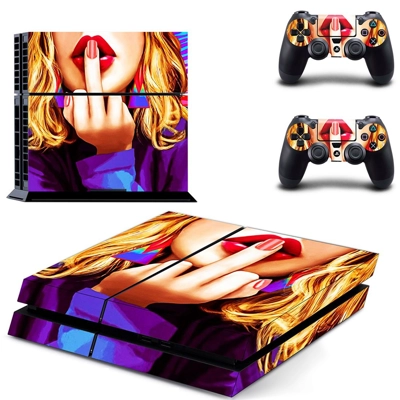 Sexy Lady skin sticker for playstation 4 console and two c.. Sexy Lady skin sticker for playstation 4 console and two c..