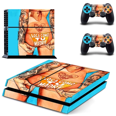 Sexy Lady skin sticker for playstation 4 console and two controllers