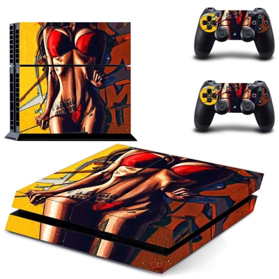 Sexy Lady skin sticker for playstation 4 console and two c.. Sexy Lady skin sticker for playstation 4 console and two c..