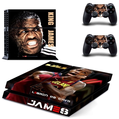 Lebron James skin sticker for playstation 4 console and two controllers