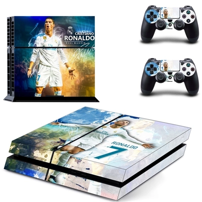 Cristiano Ronaldo skin sticker for playstation 4 console and two controllers
