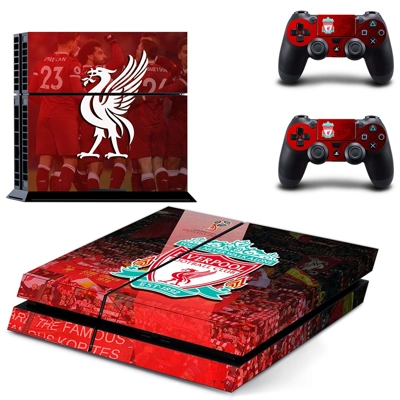Liverpool FC skin sticker for playstation 4 console and two controllers
