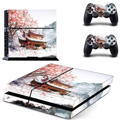Chinese house skin sticker for playstation 4 console and t..
