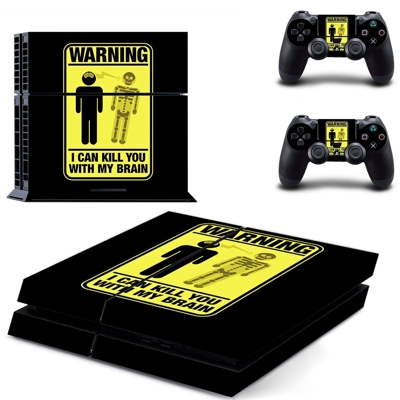 Danger Icon skin sticker for playstation 4 console and two.. Danger Icon skin sticker for playstation 4 console and two..