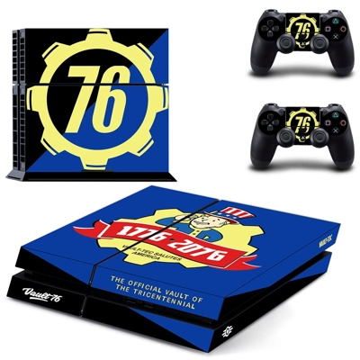 Fallout 76 skin sticker for playstation 4 console and two controllers