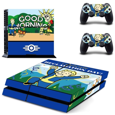 Fallout 76 skin sticker for playstation 4 console and two ..