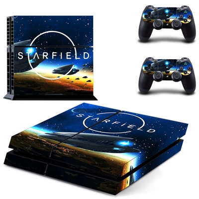 Starfield skin sticker for playstation 4 console and two c.. Starfield skin sticker for playstation 4 console and two c..