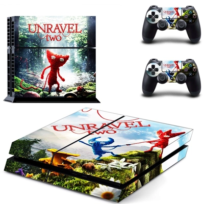 Unravel Two skin sticker for playstation 4 console and two.. Unravel Two skin sticker for playstation 4 console and two..