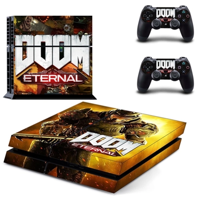 Doom Eternal skin sticker for playstation 4 console and tw.. Doom Eternal skin sticker for playstation 4 console and tw..