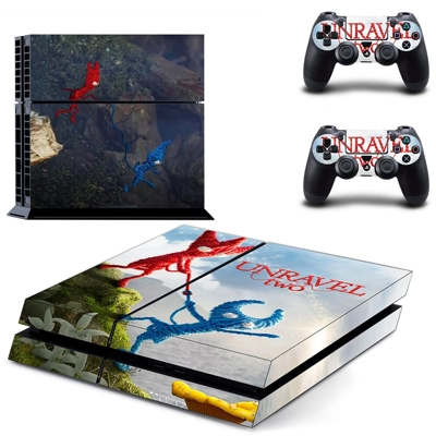 Unravel Two skin sticker for playstation 4 console and two.. Unravel Two skin sticker for playstation 4 console and two..