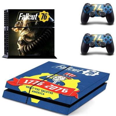 Fallout 76 skin sticker for playstation 4 console and two controllers