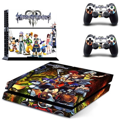 Kingdom Hearts 3 skin sticker for playstation 4 console and two controllers