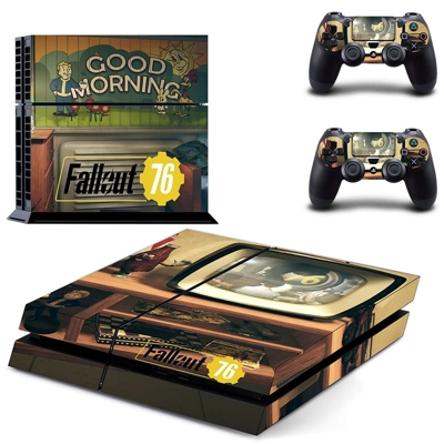 Fallout 76 skin sticker for playstation 4 console and two controllers
