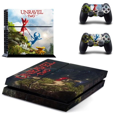 Unravel Two skin sticker for playstation 4 console and two.. Unravel Two skin sticker for playstation 4 console and two..