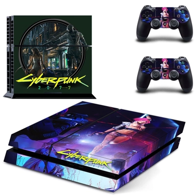 Cyberpunk 2077 skin sticker for playstation 4 console and .. Cyberpunk 2077 skin sticker for playstation 4 console and ..