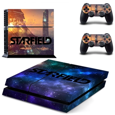 Starfield skin sticker for playstation 4 console and two c.. Starfield skin sticker for playstation 4 console and two c..