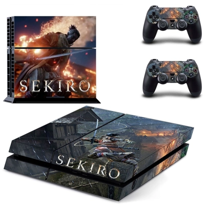 Sekiro skin sticker for playstation 4 console and two cont.. Sekiro skin sticker for playstation 4 console and two cont..