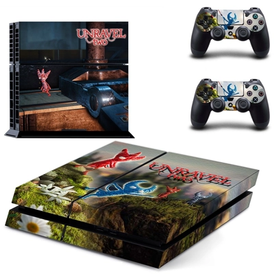 Unravel Two skin sticker for playstation 4 console and two.. Unravel Two skin sticker for playstation 4 console and two..