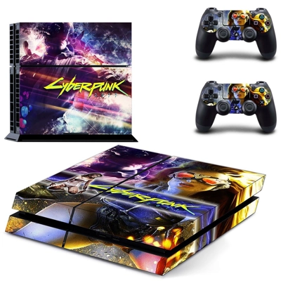 Cyberpunk 2077 skin sticker for playstation 4 console and .. Cyberpunk 2077 skin sticker for playstation 4 console and ..