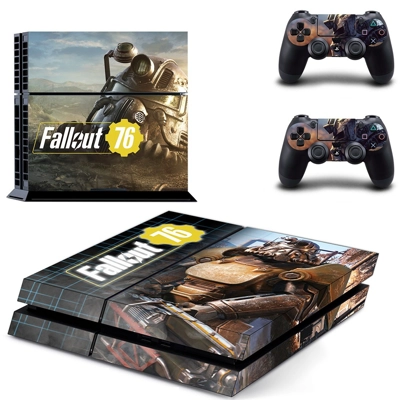 Fallout 76 skin sticker for playstation 4 console and two controllers