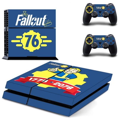 Fallout 76 skin sticker for playstation 4 console and two controllers