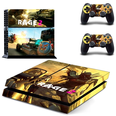 Rage 2 skin sticker for playstation 4 console and two cont.. Rage 2 skin sticker for playstation 4 console and two cont..