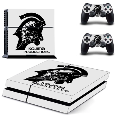 Kojima Productions skin sticker for playstation 4 console and two controllers