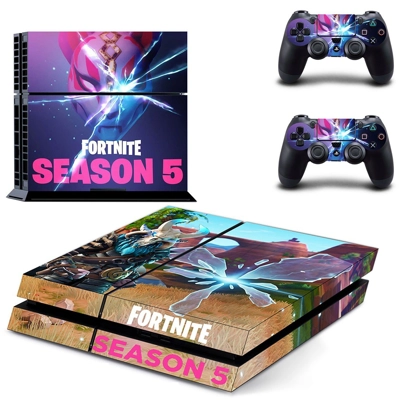 Fortnite skin sticker for playstation 4 console and two controllers