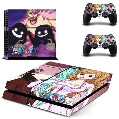 One Piece skin sticker for playstation 4 console and two c.. One Piece skin sticker for playstation 4 console and two c..