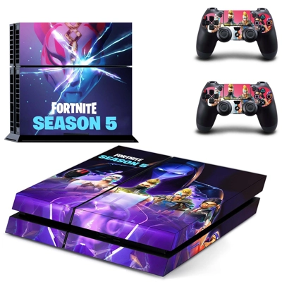 Fortnite skin sticker for playstation 4 console and two controllers