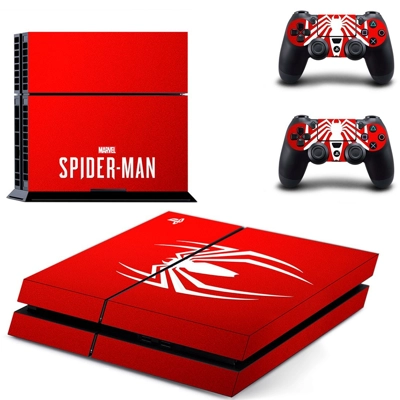 Spider Man skin sticker for playstation 4 console and two .. Spider Man skin sticker for playstation 4 console and two ..