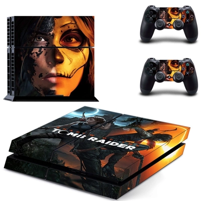 Tomb Raider skin sticker for playstation 4 console and two.. Tomb Raider skin sticker for playstation 4 console and two..