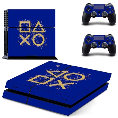 Classic skin sticker for playstation 4 console and two controllers